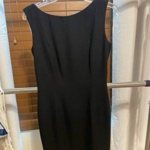 Ann Taylor Backless LBD with cream chiffon  drape  SIZE 4